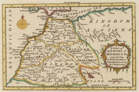London Magazine, Morocco divided into the four historic kingdoms, 1760 | The Map House