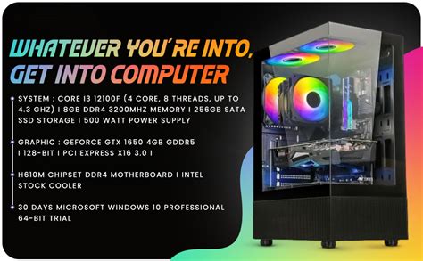 BRAIN TECH ™ COSMOS SERIES Gaming Desktop Pc (Core I3 12100F(4 Core,8 ...