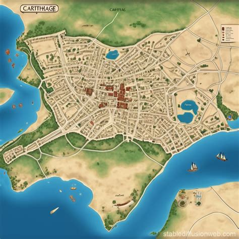 Map of Carthage | Stable Diffusion Online