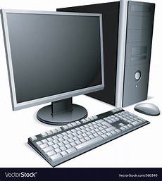 Vector Image Desktop by Desktop Computer Royalty Free Vector Image Vectorstock Vector Image Desktop