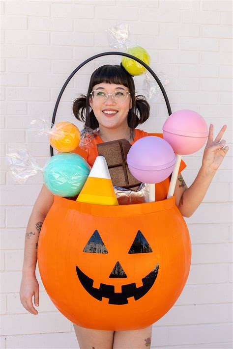 Pumpkin Candy Bucket Costume – Aww Sam | Clever halloween, Clever ...