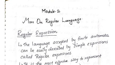 FLAT M2 - Regular Languages and Expressions Notes - Studocu