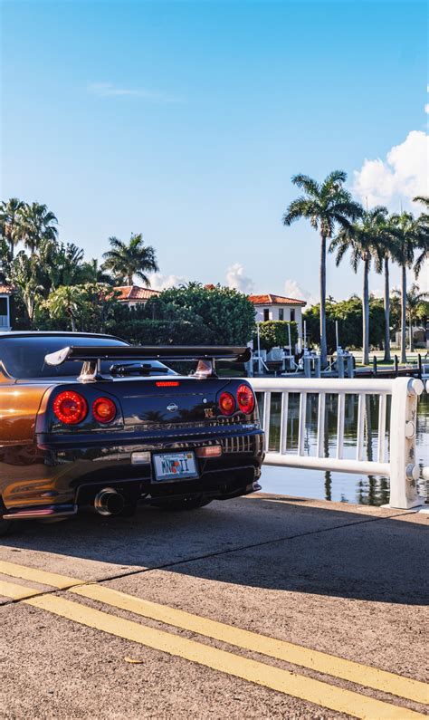Download wallpaper GT-R, Bridge, Skyline, Rear view, V-Spec, section ...