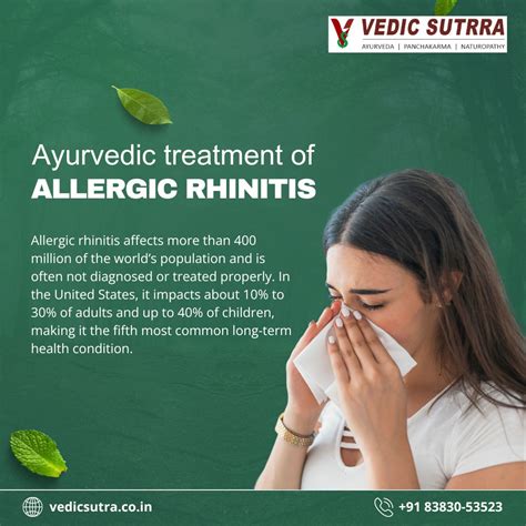 Ayurvedic Treatment Of Allergic Rhinitis - Vedic Sutrra Wellness Center