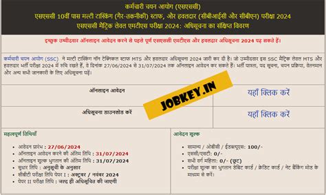 SSC Multi Tasking Staff MTS Online Form 2024