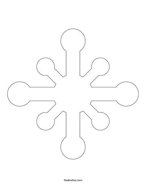 Free Snowflake Template: Easy Paper Snowflakes To Cut And Color