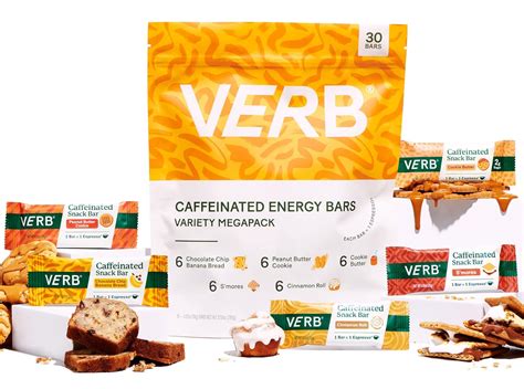 Amazon.com : Verb Energy - MEGA Variety Pack 30 Caffeinated Energy Bars ...