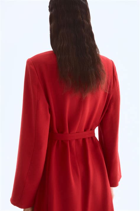Tie-belt dress - Bright red - Ladies | H&M IN