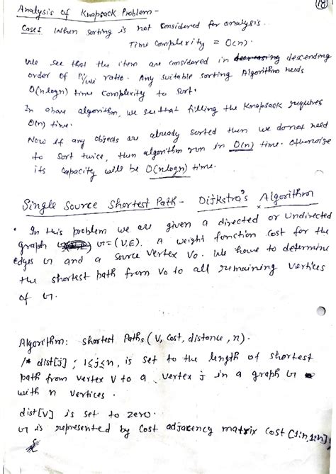 DAA Unit 3 Notes(Part 2) - 18 1 Analysis of Knapsack Cases When sorting ...