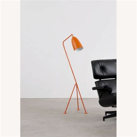 Modern Low Orange Floor Lamp - AptDeco