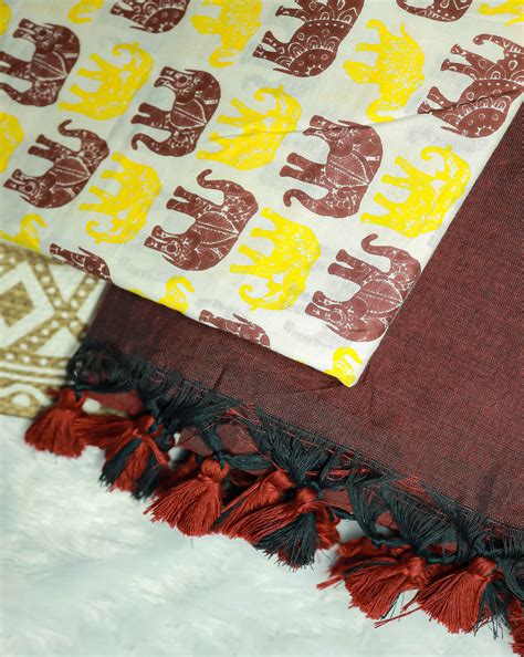 AALAM COMBO (KHBBNN13) - Premium Khadi Saree with Unstitched blouse Ma ...
