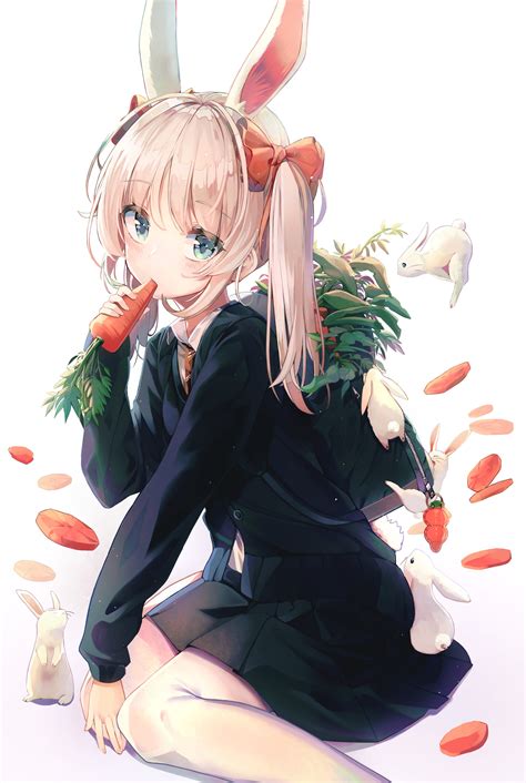 Bunny Drawing Anime Girl at Andy Sage blog