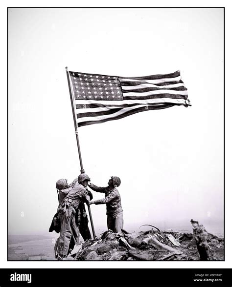 Mt Suribachi Flag Raising On Iwo Jima