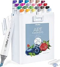 Ohuhu Alcohol Markers 48 Colour Dual Tip Chisel & Fine Art Markers