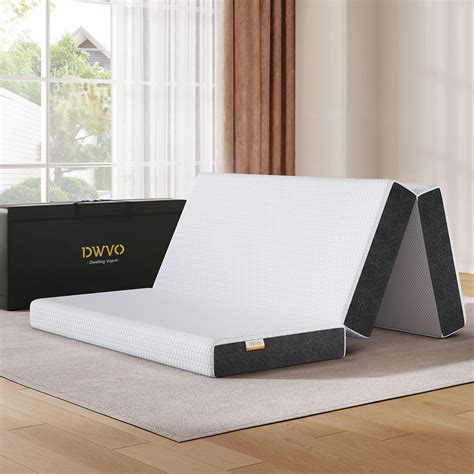 Amazon.com: BedLuxury 4 Inch Tri Folding Mattress Full Size with ...