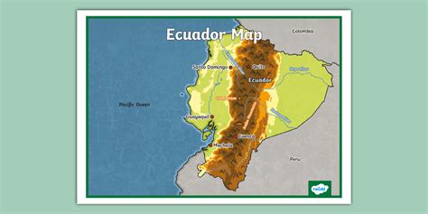 KS2 Ecuador Display Map - Twinkl
