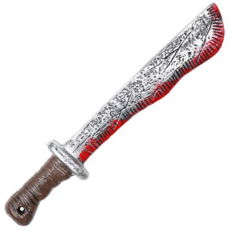 Buy Skeleteen Bloody Machete Costume Prop - Fake Realistic Bleeding Toy ...