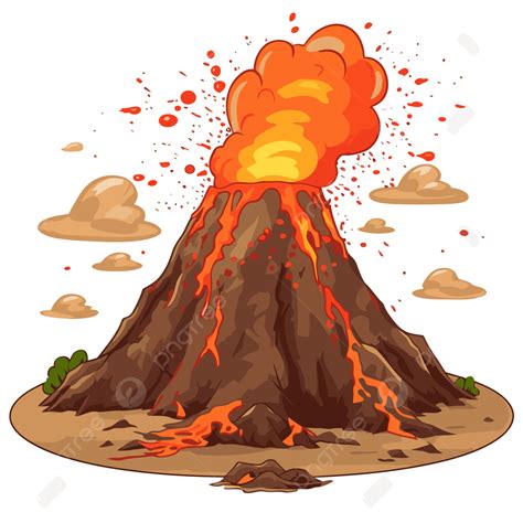 Volcanic Eruption Drawing