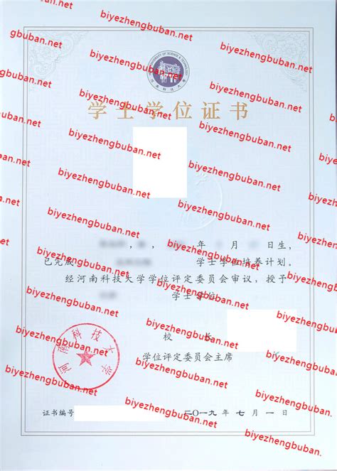 河南大学毕业证学位证样本图片-胡杨树样本网