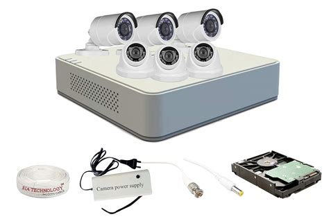 HIKVISION Wireless Full HD 1080P 8 Channel DVR and 3 Bullet and 3 Dome ...