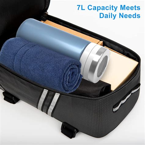 Buy Bike Reflective Trunk Bags Waterproof Rear Rack Bag for Bicycle, 7L ...
