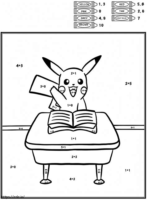 Color By Number Coloring Pages Pokemon