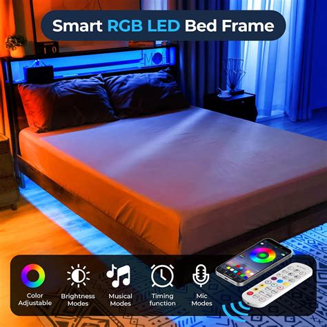 BedsPick Full Bed Frame with Headboard, Industrial India | Ubuy