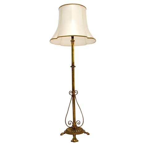 Antique Library Brass Floor Lamp at 1stDibs