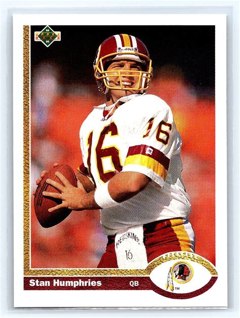 1991 Upper Deck #665 Stan Humphries Football Washington Redskins | eBay