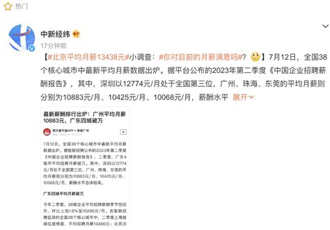祝贺！最新薪酬排行榜发布，上海平均月薪13486元领先全国，北京紧随其后|薪资|招聘|月薪_新浪新闻