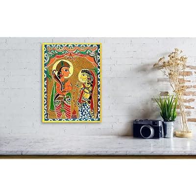 Madhubani Art - Ram Sita Swayamvara (Wedding), | Ubuy India