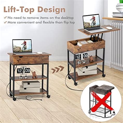 Giantex End Table with Charging Station - Lift Top | Ubuy India