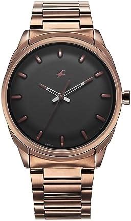 Fastrack Style Up Analog Mens Blue Dial Stainless Steel Strap Watch for ...