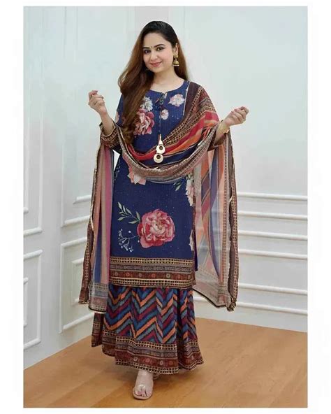 Aurora Blossom Sharara Suit Set - DressesDesigns