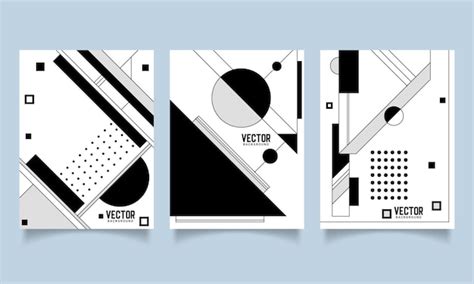 Design de capas geométricas planas ilustração vetorial | Vetor Grátis