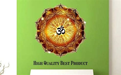 Divine Designs™ PVC Vinyl Self-Adhesive Golden Om Symbol Sticker for ...