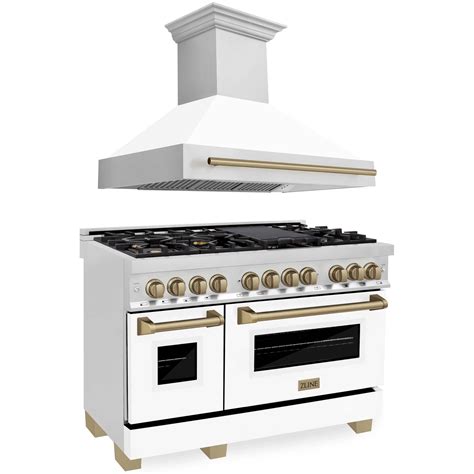 ZLINE Autograph Edition 2-Piece Appliance Package - 48" Dual Fuel Rang