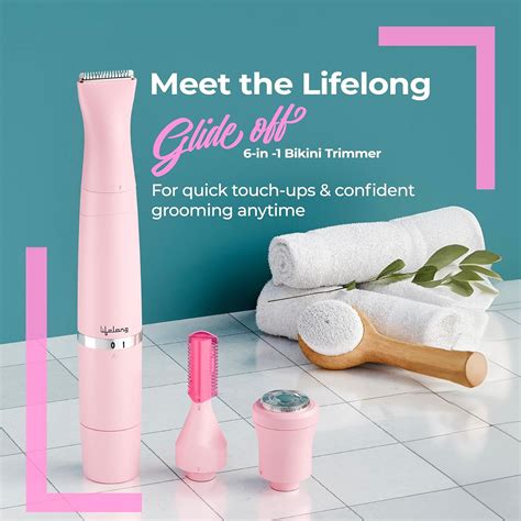 Lifelong 6-in-1 Rechargeable Body & Bikini Trimmer for Women | Face ...