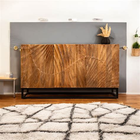 Buy Scorpion Solid Mango Wood Sideboard with Elaborated By Nismaaya ...