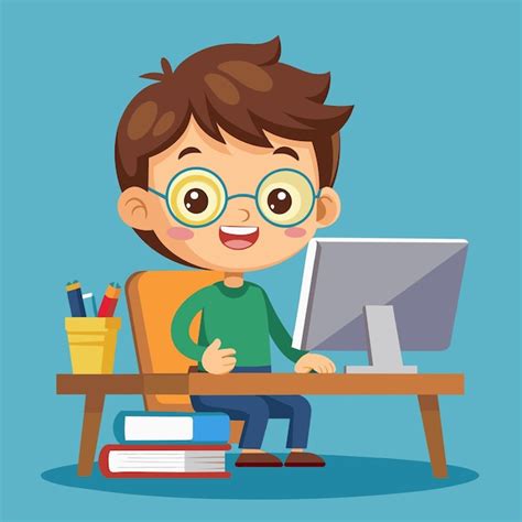 Kid On Computer Stock Image 的图像结果