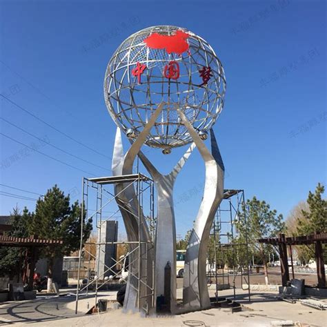 大型抽象线条圆球组合不锈钢摆件 户外不锈钢现代艺术金属球雕塑-阿里巴巴