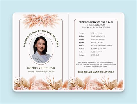 How to Make a Funeral Program 的图像结果