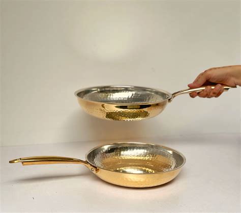 Brass Hammered Frying Pans - 2 sizes | Abelhouse Latest