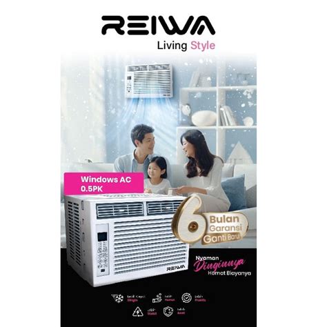 Harga Jual REIWA CW-0501RA AC WINDOW 1/2 PK DIRECT COOLING | Selka.id