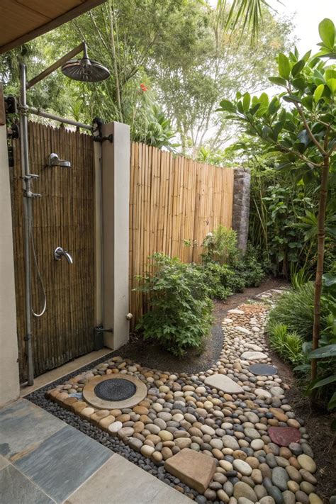 17+ Inspiring Outdoor Shower Floor Ideas - Garden.eco
