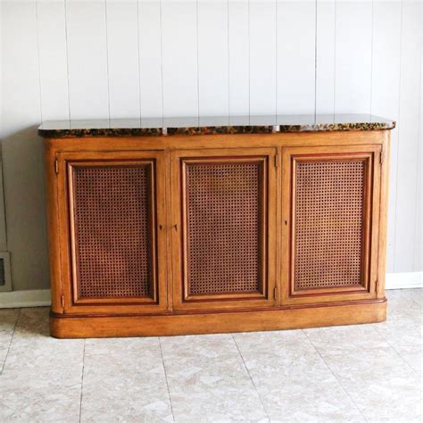 1960 Baker Furniture Caned Front Credenza Server, Buffet Cabinet Acid ...