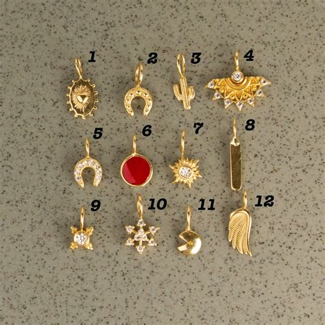 14K Solid Gold Tiny Charms, Small Dainty Charms, Gold Small Figures ...
