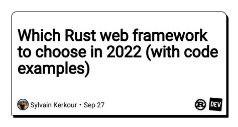Image result for Rust Full-Stack Web Framework