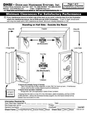 Fillable Online Minimum Clearances For Satisfactory Performance Fax ...