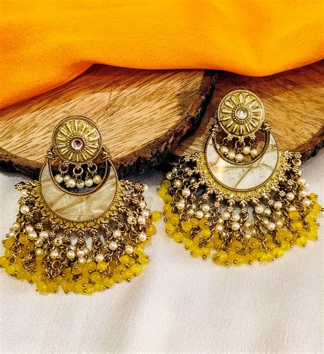 Yellow Diya Earrings – Orna